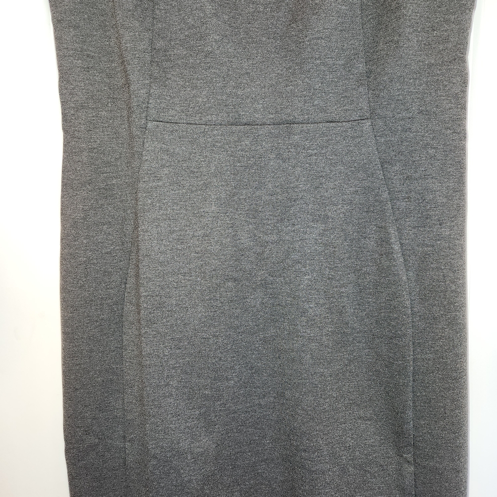 NWT Quince Ultra Stretch Ponte Sleeveless Dress Charcoal Size L Gray Jumper Zip - Picture 5 of 14